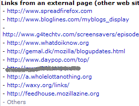 Top referrers for Dec 2004