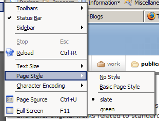 Firefox Alternate Stylesheet UI menu