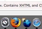 Firefox and Minefield icons in my Mac OS X dock