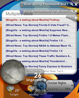 Konfabulator widgets on my desktop