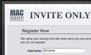MacHeist registration page courtesy of TUAW
