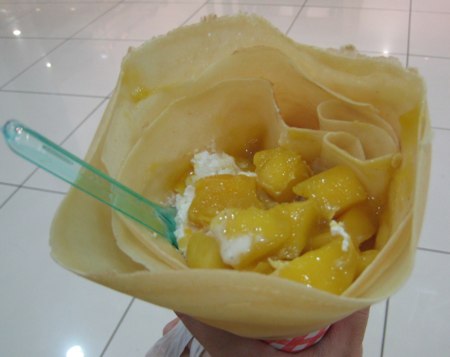 Mango crepe from Marion Cafe in IMM Building