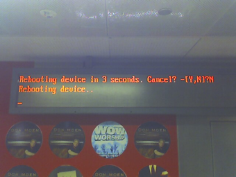 MRT signboard rebooting