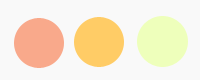 Color palette used for the redesign