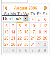An example of the select box see through problem in IE 5.5+