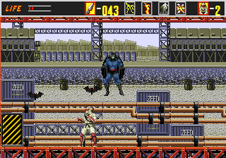 Shinobi vs. Batman boss in Super Shinobi