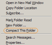 Thunderbird Compact this folder screenshot