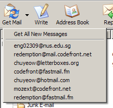 Screenshot of Get All Mail functionality