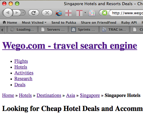 Wego.com Hotels - no CSS